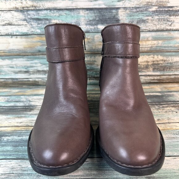 Born Harness Ankle Boots Womens Size 9M Soft Brown Leather Zip Up Casual - Picture 3 of 12